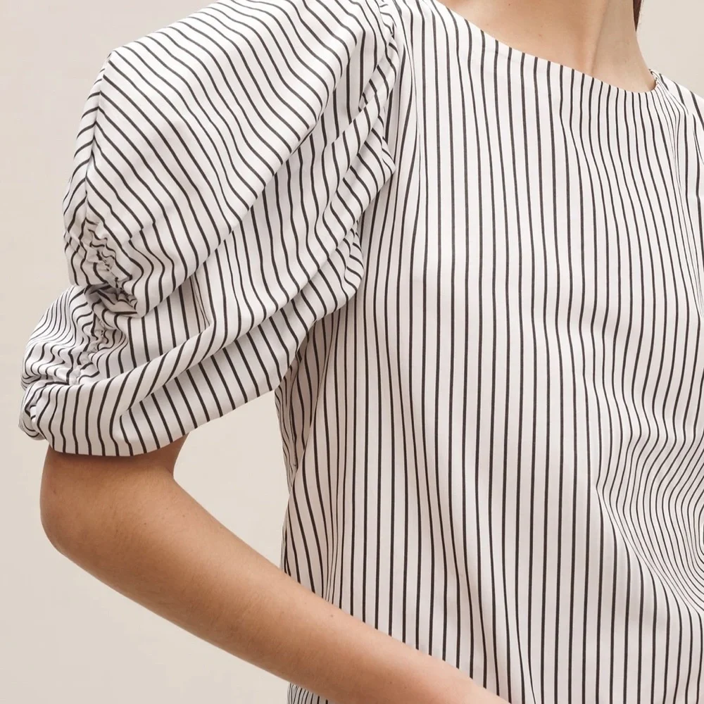NWT! Anthropologie Maeve Puff-Sleeve Boatneck Top 🦕